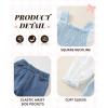 image:imageKucnuzki Toddler Kids Girl Clothes Long Sleeve Shirt Tops Baggy Jeans Cute Pants Set Baby Girl Outfit 2 Piece ClothingBlue Daisy