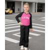 image:imageKucnuzki Toddler Kids Girl Clothes Long Sleeve Shirt Tops Baggy Jeans Cute Pants Set Baby Girl Outfit 2 Piece ClothingPink Black Cargo