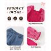 image:imageKucnuzki Toddler Kids Girl Clothes Long Sleeve Shirt Tops Baggy Jeans Cute Pants Set Baby Girl Outfit 2 Piece ClothingRed Heart