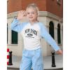 image:imageKucnuzki Toddler Kids Girl Clothes Long Sleeve Shirt Tops Baggy Jeans Cute Pants Set Baby Girl Outfit 2 Piece ClothingWhite Blue Cargo