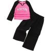 image:imageKucnuzki Toddler Kids Girl Clothes Long Sleeve Shirt Tops Baggy Jeans Cute Pants Set Baby Girl Outfit 2 Piece ClothingPink Black Cargo