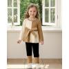 image:imageKucnuzki Toddler Baby Girl Clothe Long Sleeve Shirt Sweatshirt Leggings 2 Piece Kids Baby Girl Fall Outfit Winter ClotheBrown Yellow