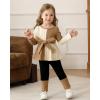 image:imageKucnuzki Toddler Baby Girl Clothe Long Sleeve Shirt Sweatshirt Leggings 2 Piece Kids Baby Girl Fall Outfit Winter ClotheBrown Yellow