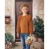 image:imageKucnuzki Toddler Girl Clothes Cute Kids Clothes Long Sleeve Shirts Top Bell Bottom Denim Jeans Pants 2 Piece Matching OutfitsDark Brown