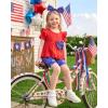 image:imageKucnuzki Baby Girl Clothes Toddler Girls Summer Outfits Kids Short Fly Sleeve Cute Ruffle Shirts Tops Floral Shorts SetFlag