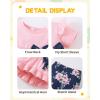 image:imageKucnuzki Baby Girl Clothes Toddler Girls Summer Outfits Kids Short Fly Sleeve Cute Ruffle Shirts Tops Floral Shorts SetPink