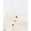image:imageKucnuzki Toddler Baby Girl Clothes Summer Outfits Ruffle Sleeveless Linen Shirt Kid Short Set for GirlApricot Flower