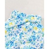 image:imageKucnuzki Toddler Baby Girl Clothes Summer Outfits Ruffle Sleeveless Linen Shirt Kid Short Set for GirlBlue Flower