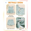 image:imageKucnuzki Cute Toddler Baby Girl Clothes Summer Tank Tops T Shirt Ruffle Trim Kids Shorts 2 Piece Set Floral Print OutfitGreen