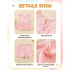 image:imageKucnuzki Cute Toddler Baby Girl Clothes Summer Tank Tops T Shirt Ruffle Trim Kids Shorts 2 Piece Set Floral Print OutfitPink