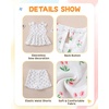image:imageKucnuzki Cute Toddler Baby Girl Clothes Summer Tank Tops T Shirt Ruffle Trim Kids Shorts 2 Piece Set Floral Print OutfitWhite