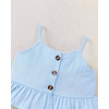 image:imageKucnuzki Toddler Baby Girl Clothes Summer Outfits Ruffle Sleeveless Linen Shirt Kid Short Set for Girl
