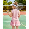 image:imageKucnuzki Little Girls Clothes Toddler Outfit Polo Sleeveless Shirt Spring Tank Tops Pleated Skirt 2 Piece Dress SetPink