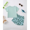 image:imageKucnuzki Toddler Baby Boy Clothes Outfits Short Summer Sleeve Letters Printed Shirt Shorts Sets 2PC Little Boy ClothingGreen Dragon